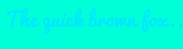 Image with Font Color 00E8FF and Background Color 00FFD9